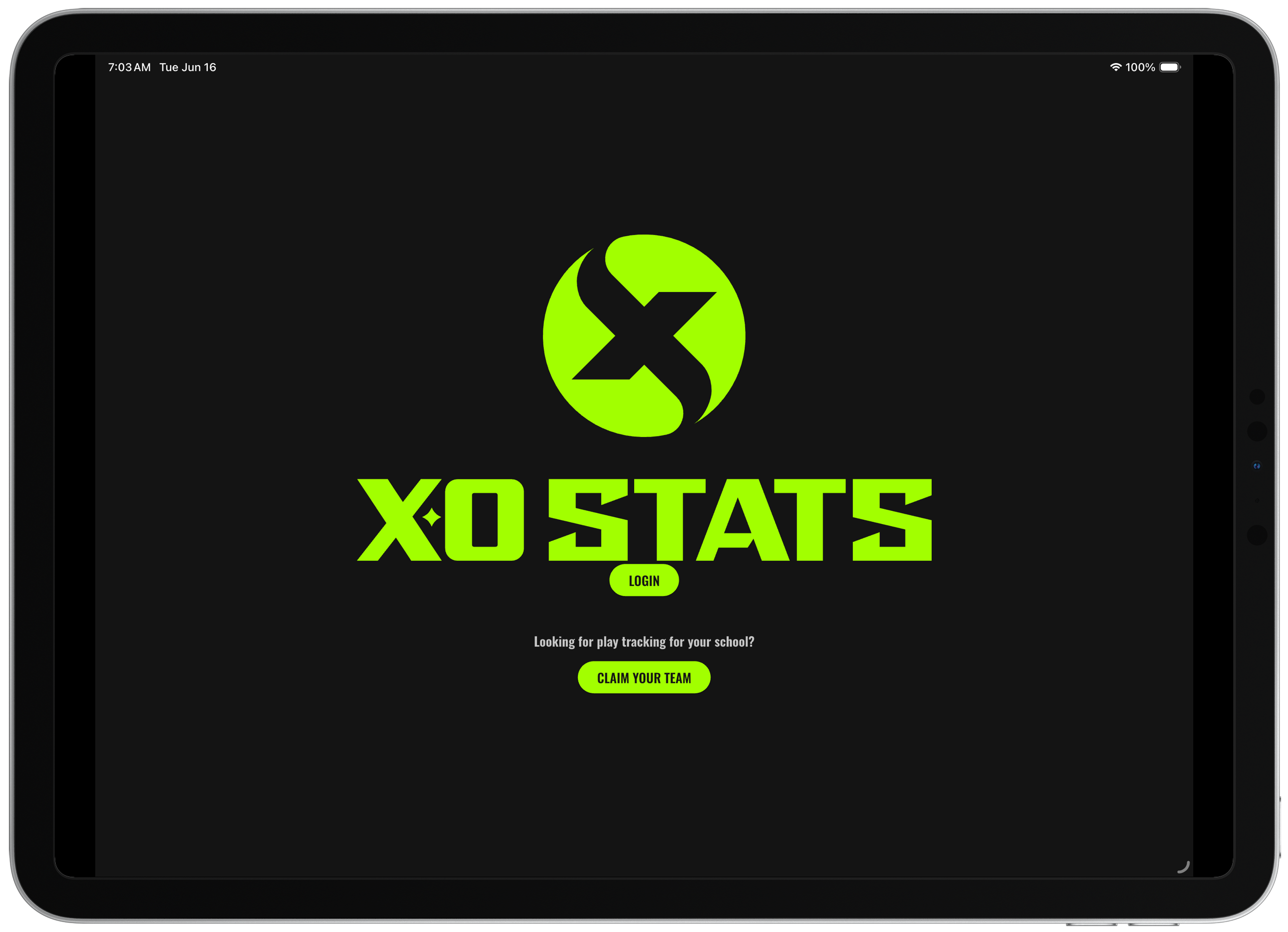 XO Stats on iPad