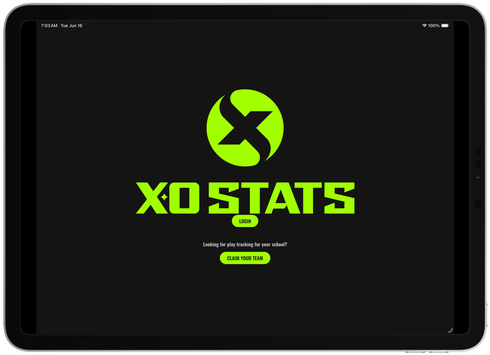 XO Stats on iPad